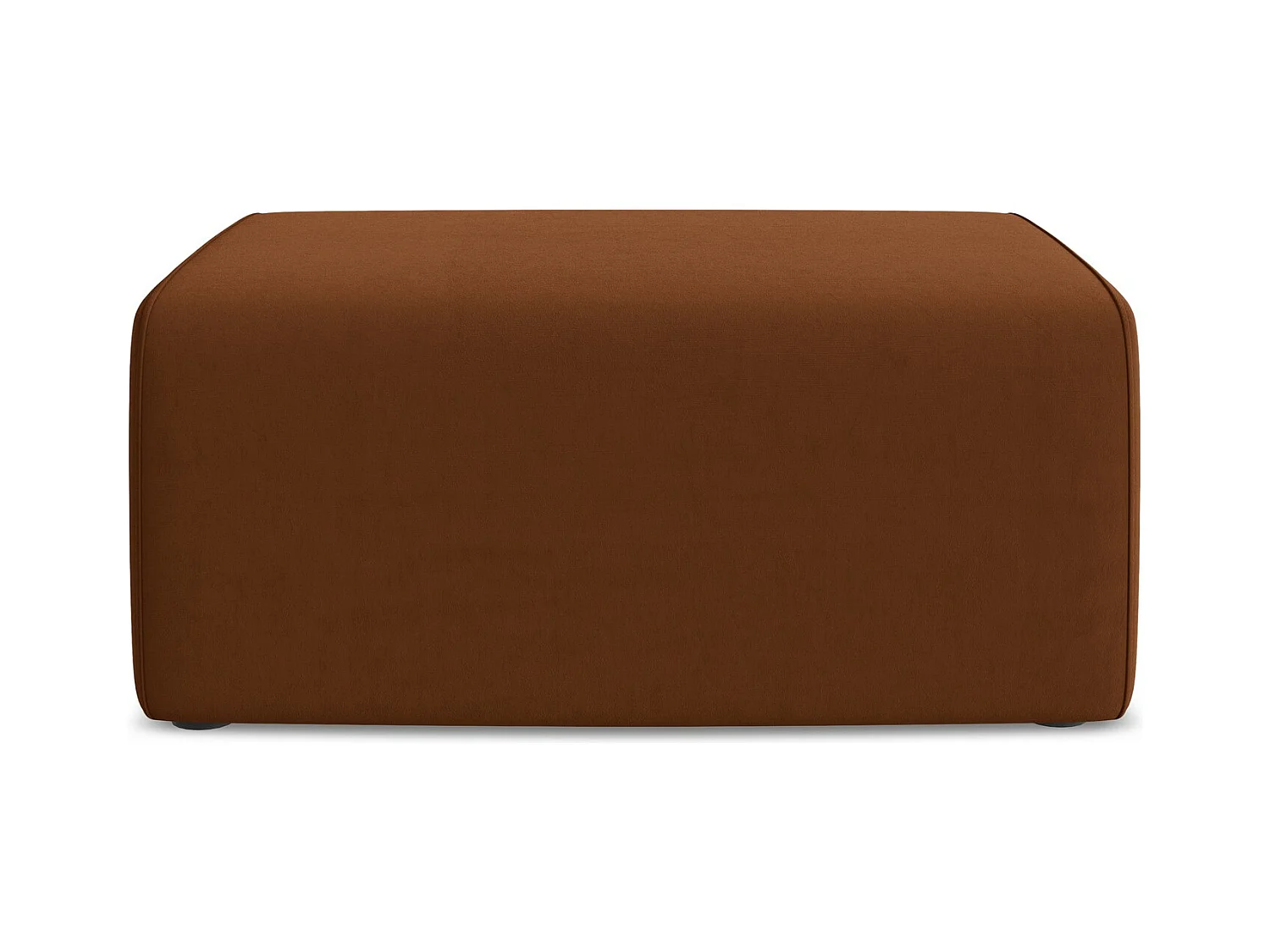 Poef van terracotta velours - KALEA