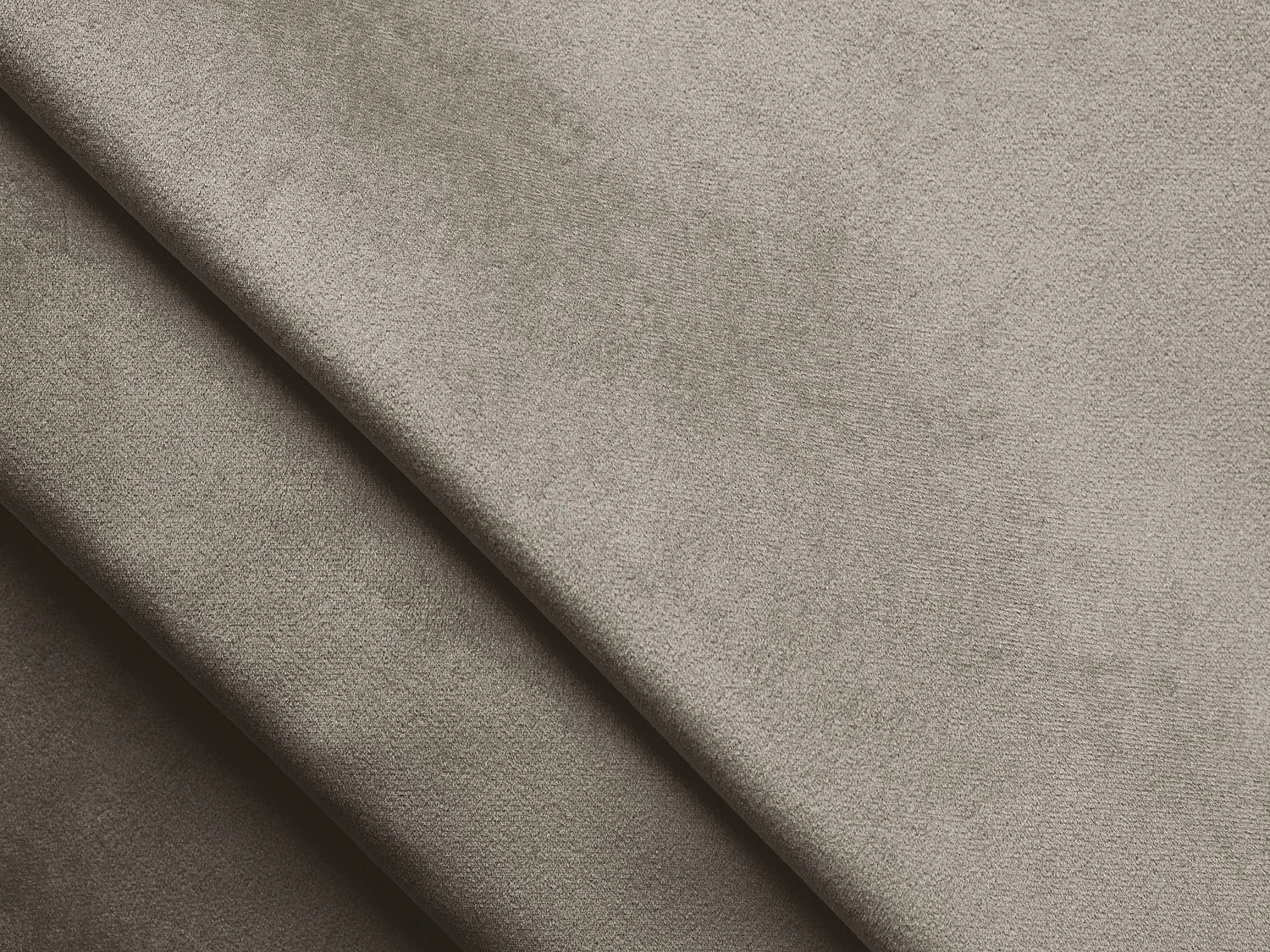 Pouf en velours - taupe - SANREMO