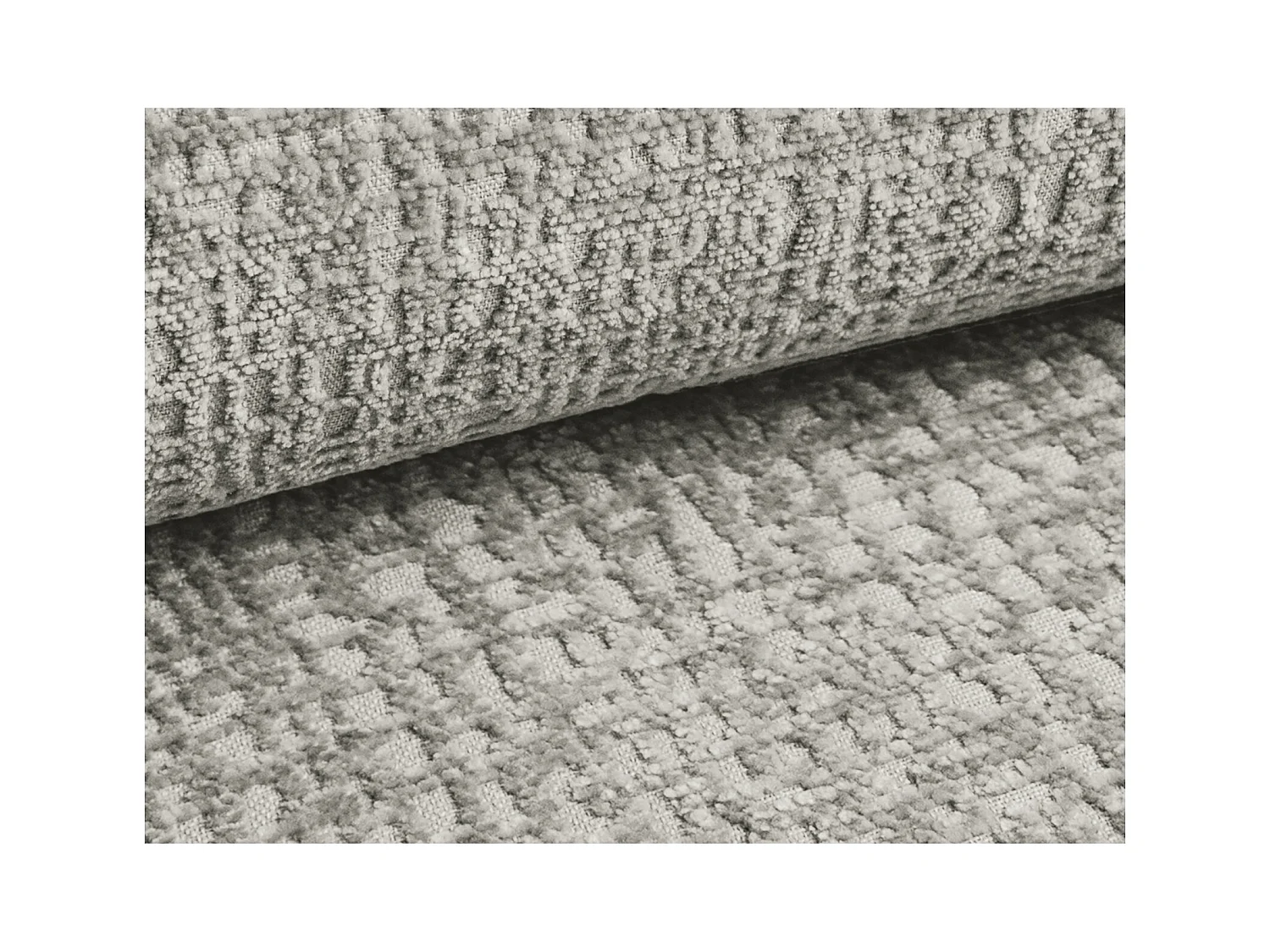 Polsterbed mit Stauraum - 200 x 240 - Strukturstoff - Hellgrau - NOHO