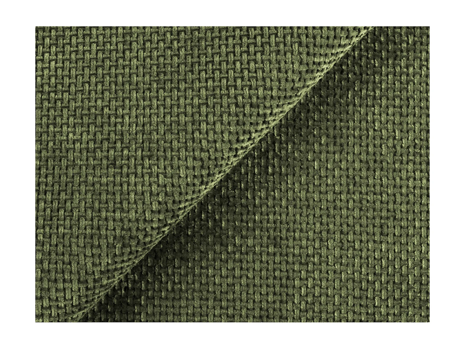 Lit rembourré avec rangement 220 x 240 - en Chenille - vert - KAHU