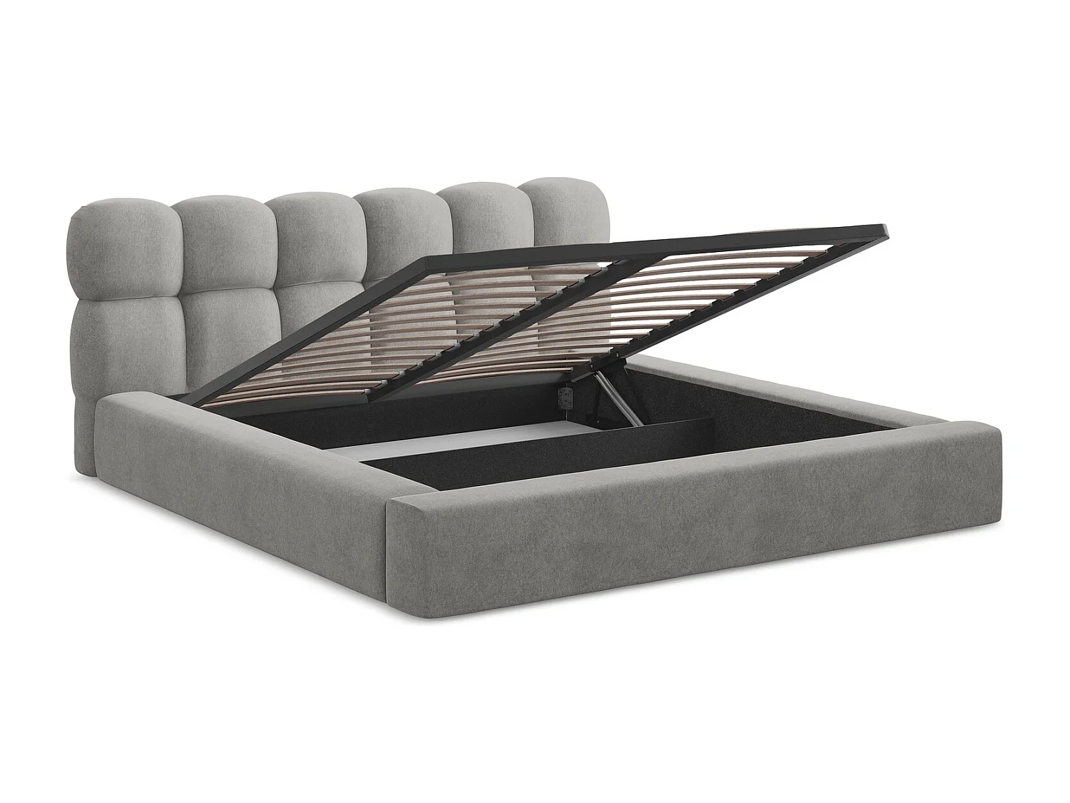 Bed met opbergruimte - 220 x 240 van Grijs Fluweel - KAHU