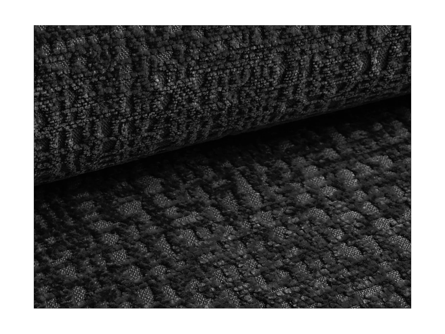 Lit rembourré avec rangement 180 x 240 - en Strukturstoff - anthracite - NOHO