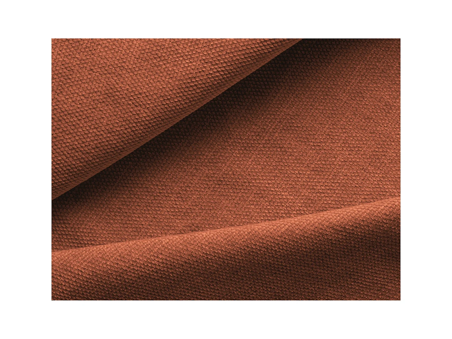 Lit rembourré avec rangement 180 x 228 - en Chenille - terre cuite - NALU