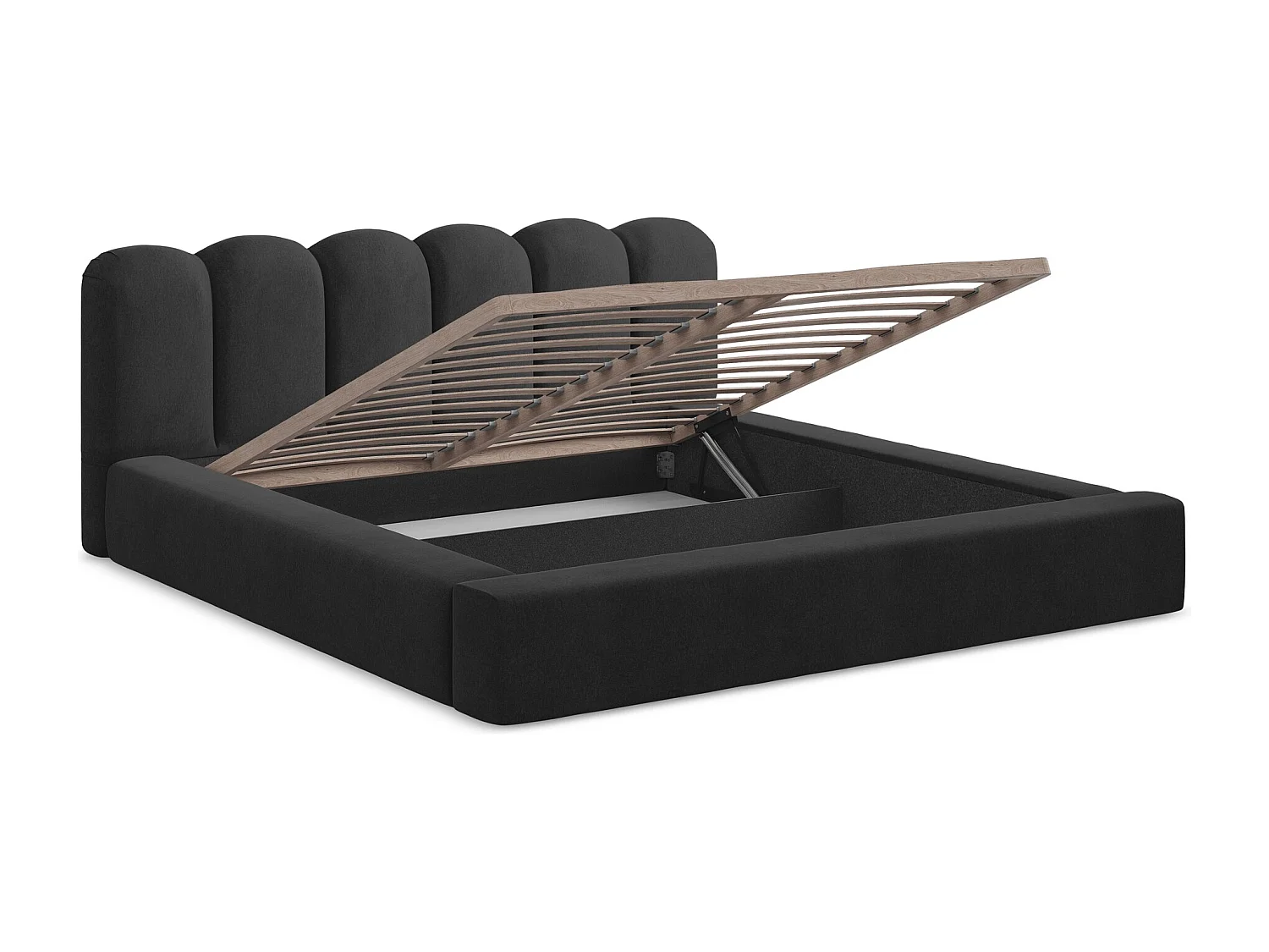 Bed met opbergruimte - 200 x 238 van Zwart Fluweel - MANO