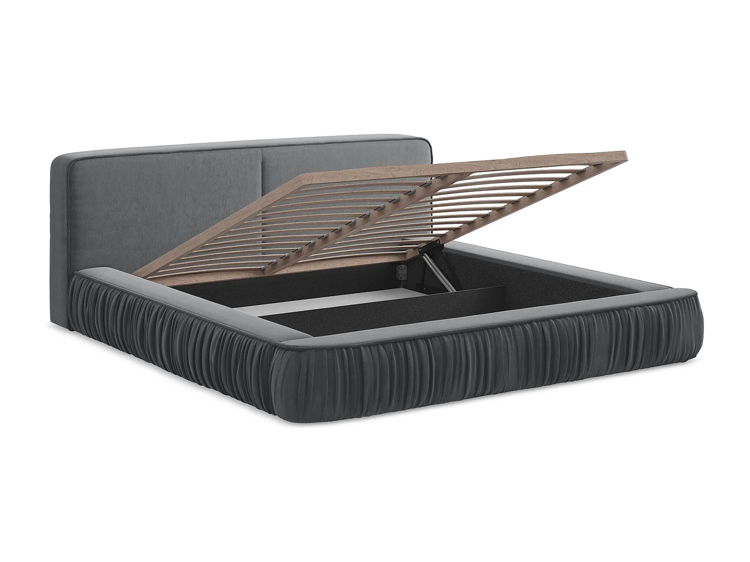 Bed met opbergruimte - 198 x 238 van Staal Fluweel - KEONI