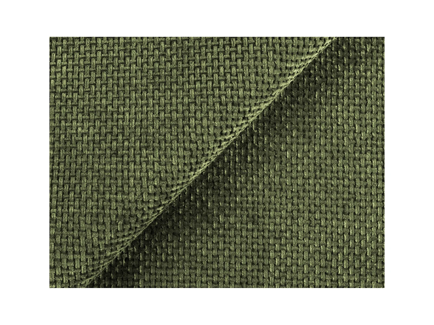 Lit rembourré avec rangement 200 x 240 - en Chenille - vert - KAHU