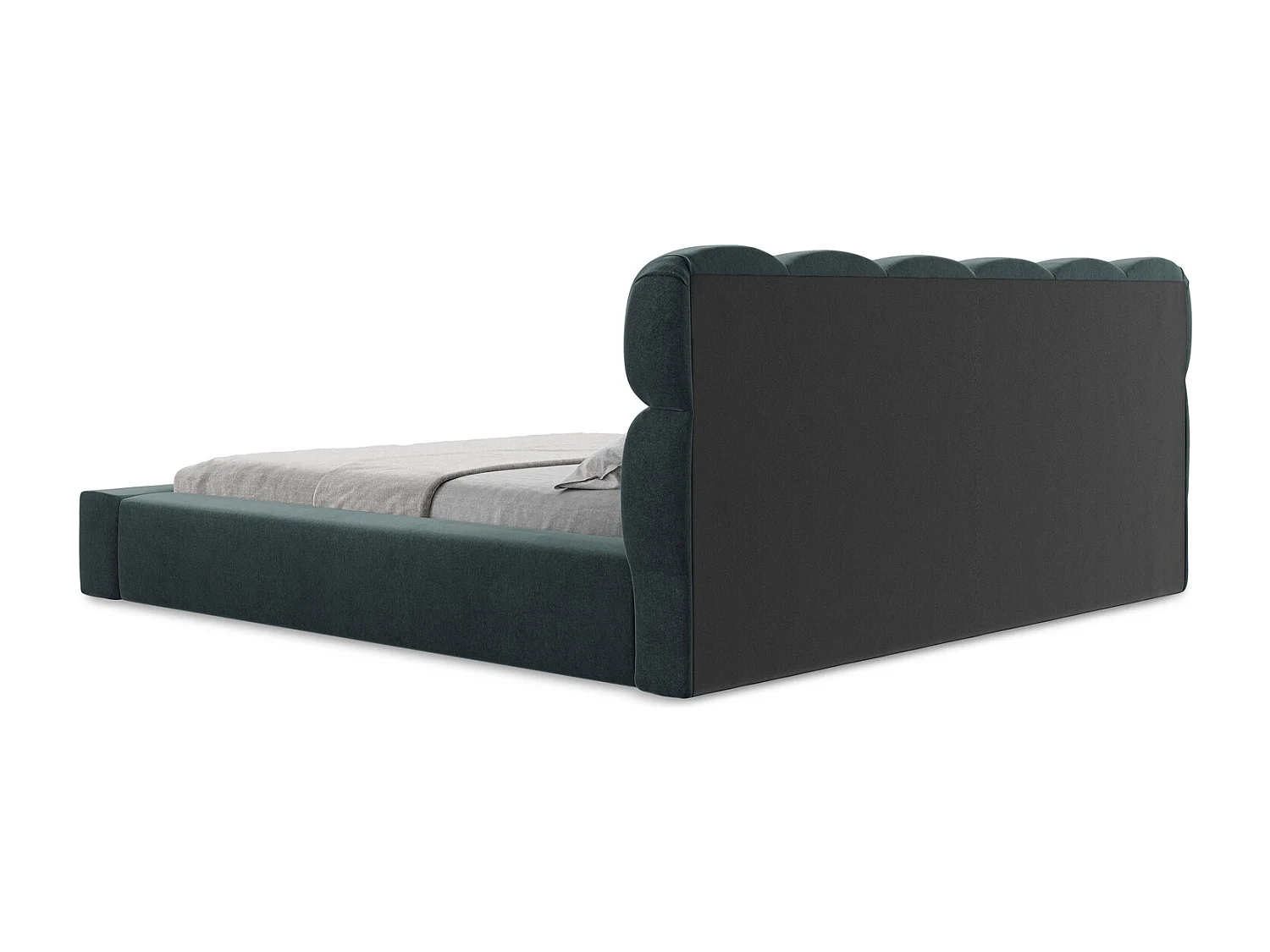 Lit rembourré avec rangement 200 x 240 - en Samt - marin - KAHU