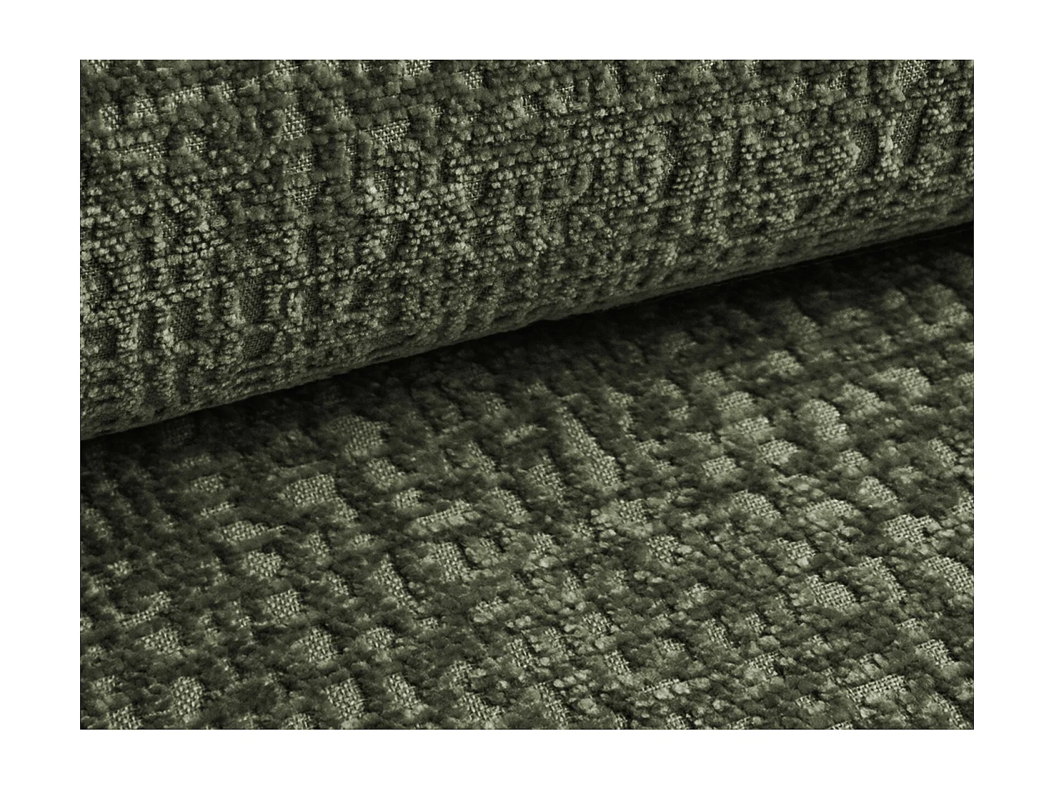 Lit rembourré avec rangement 200 x 240 - en Strukturstoff - olive - NOHO