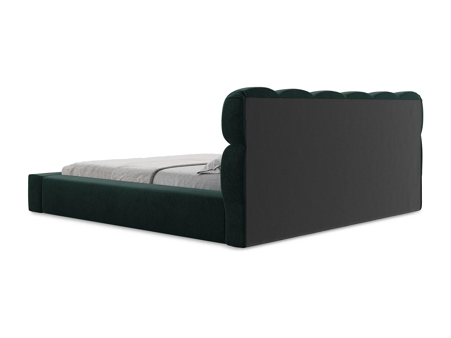 Lit rembourré avec rangement 180 x 240 - en Samt - gris vert - KAHU