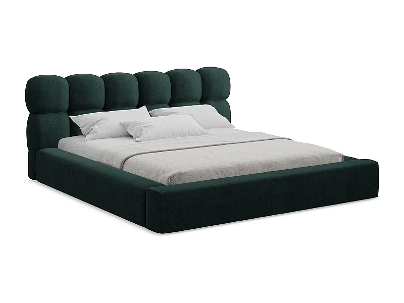 Lit rembourré avec rangement 180 x 240 - en Samt - gris vert - KAHU