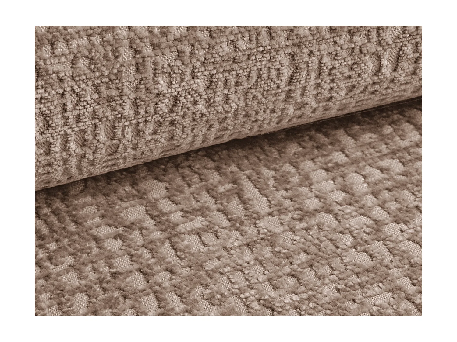 Polsterbed mit Stauraum - 220 x 240 - Strukturstoff - Gedämpftes Rosa - NOHO