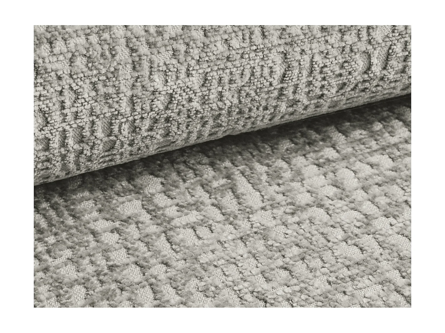 Lit rembourré avec rangement 180 x 240 - en Strukturstoff - gris clair - NOHO