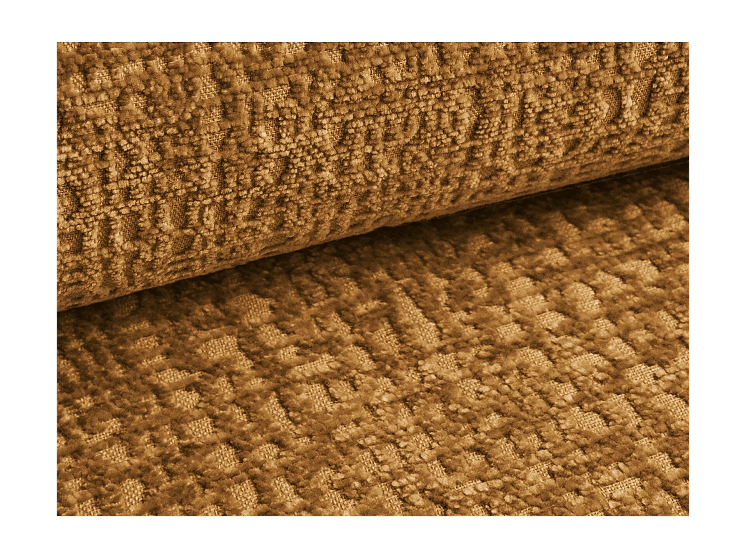 Lit rembourré avec rangement 220 x 240 - en Strukturstoff - moutarde - NOHO