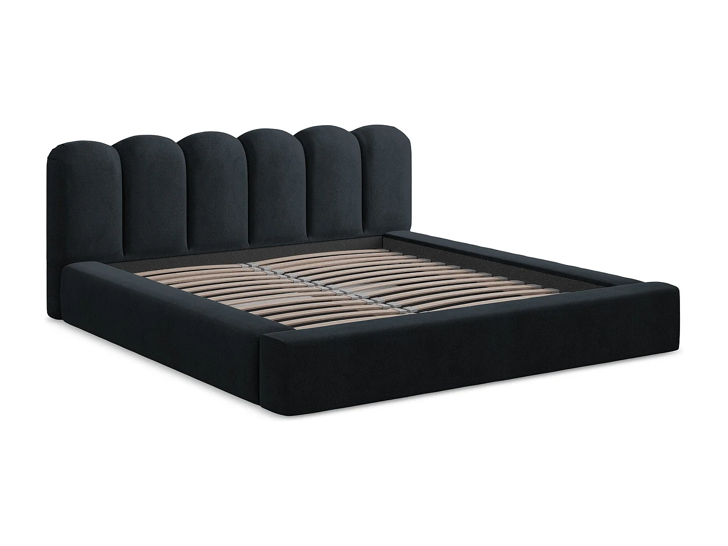 Bed met opbergruimte - 200 x 238 van Koningsblauw Fluweel - MANO