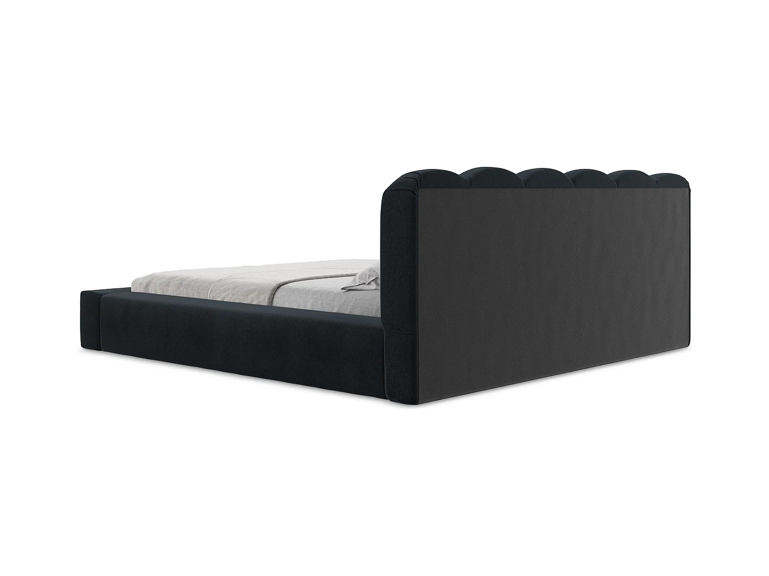 Bed met opbergruimte - 200 x 238 van Koningsblauw Fluweel - MANO