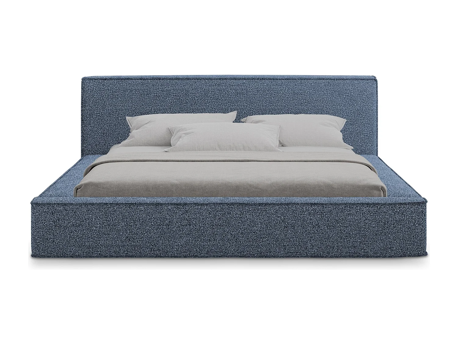 Bed met opbergruimte - 200 x 240 van Donkerblauw Bouclé - NOHO