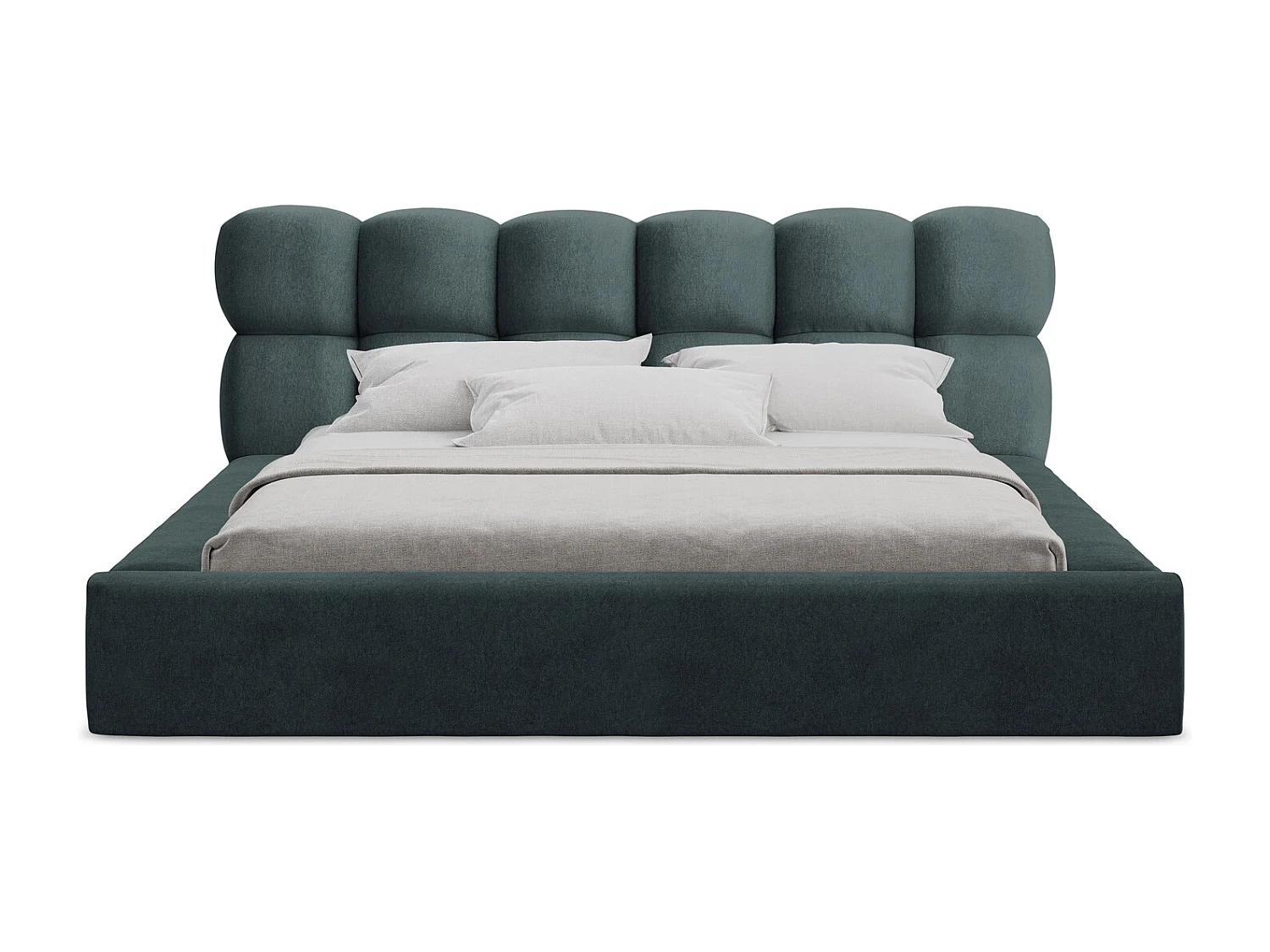 Lit rembourré avec rangement 180 x 240 - en Samt - marin - KAHU