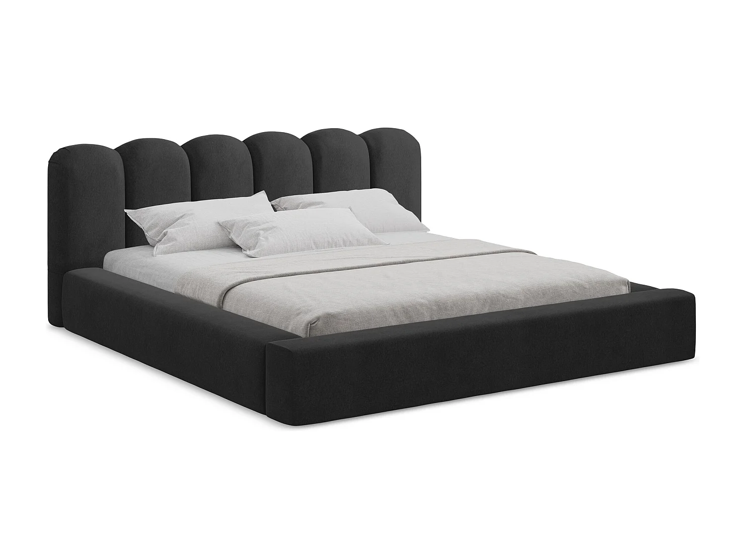 Bed met opbergruimte - 220 x 238 van Zwart Fluweel - MANO