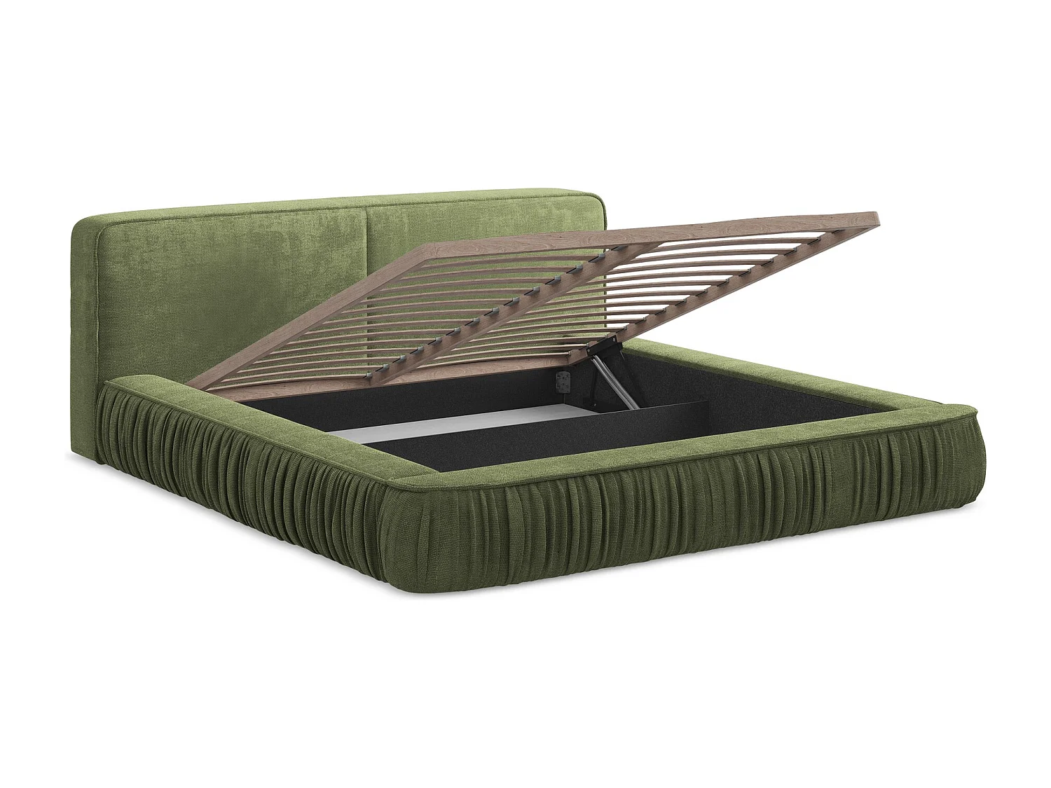 Bed met opbergruimte - 198 x 238 van Groente Chenille - KEONI