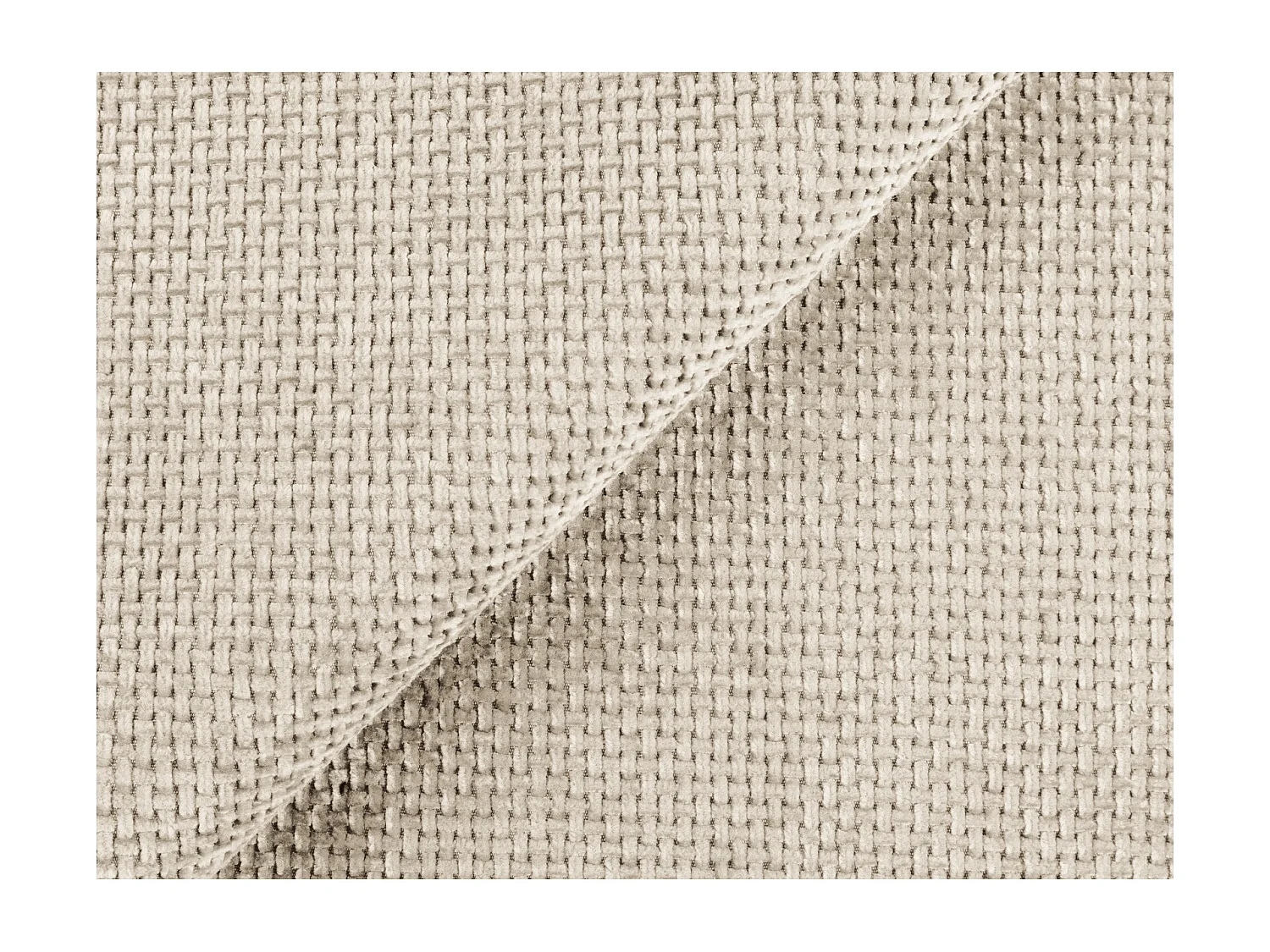 Lit rembourré avec rangement 220 x 240 - en Chenille - beige clair - KAHU