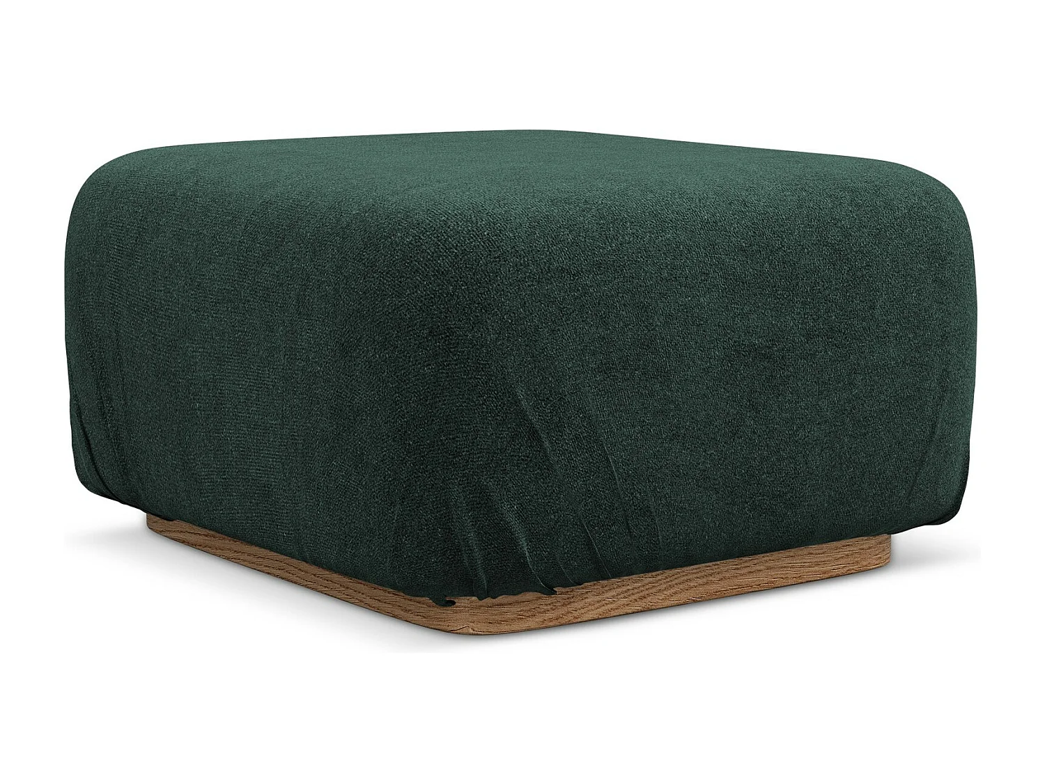 Pouf - Hocker - Bouclé - Flaschengrün - AILANI