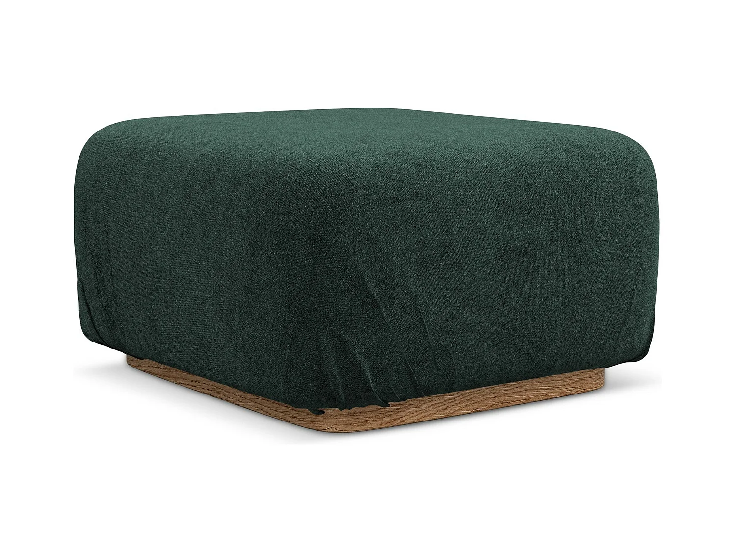Pouf en Bouclé - bouteille verte - AILANI