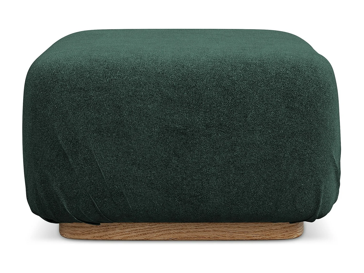 Poef van flessengroen bouclé - AILANI