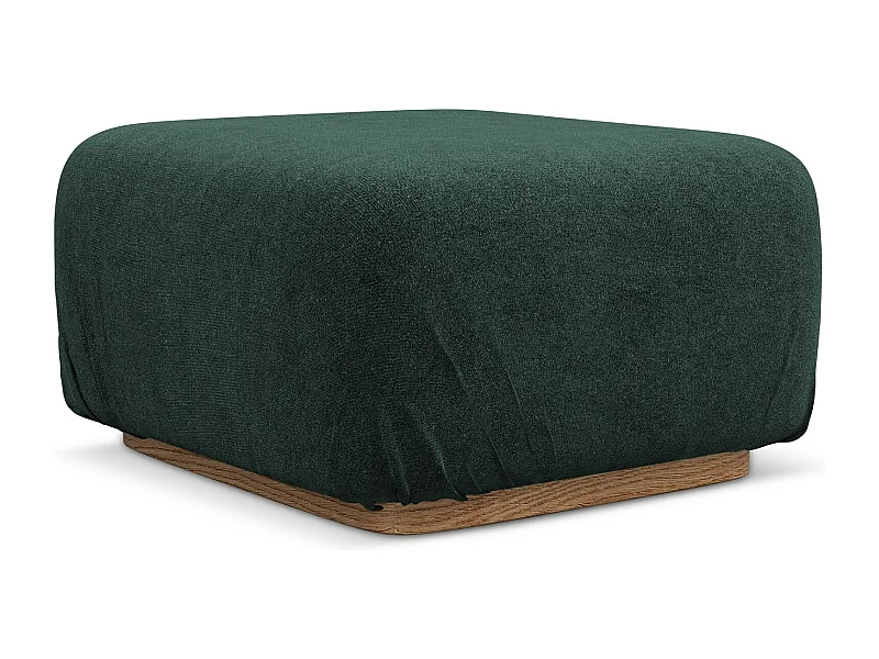 Poef van flessengroen bouclé - AILANI