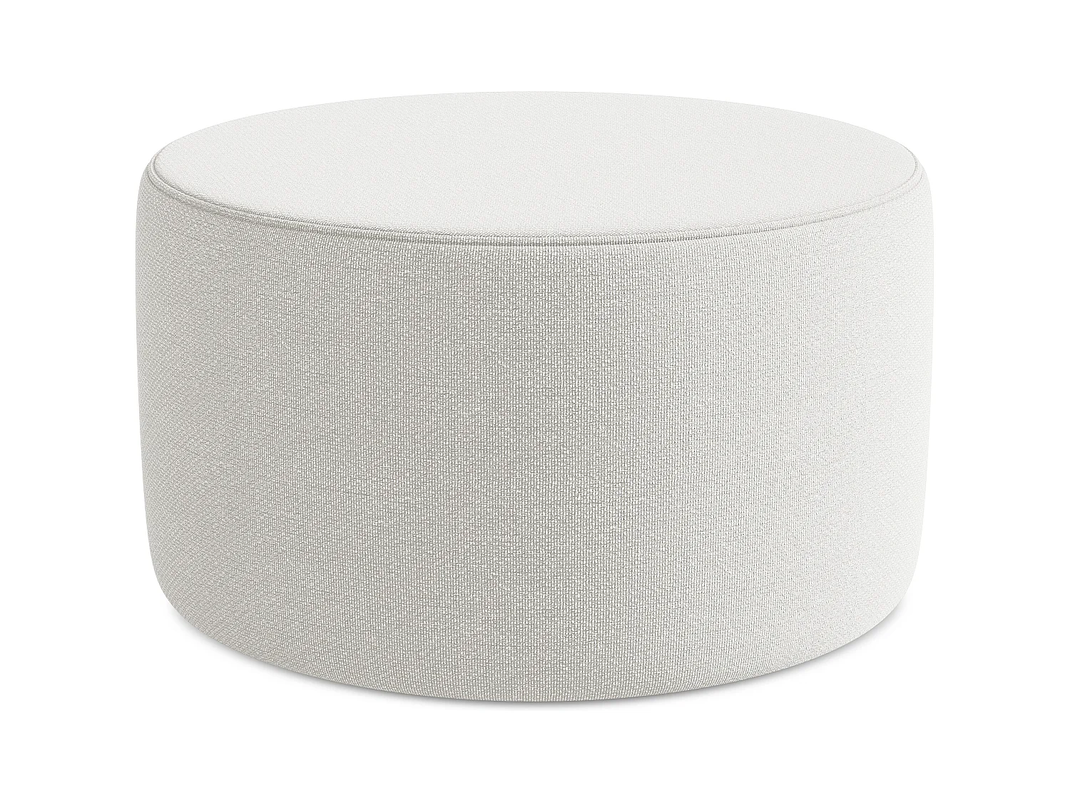 Pouf en Bouclé - blanc - LIO