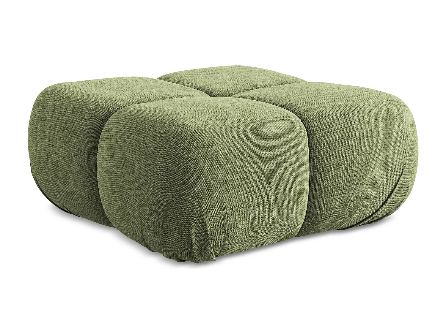 Pouf en Chenille - vert - LOKUA