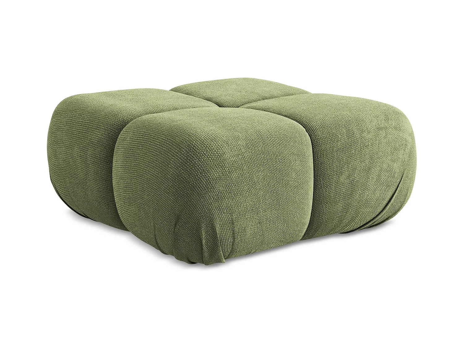 Pouf - Hocker - Chenille - Grün - LOKUA