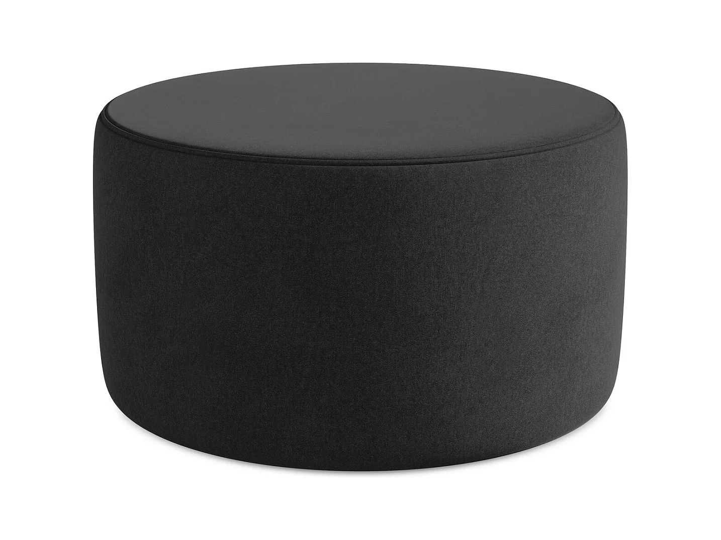 Pouf en Samt - noir - LIO