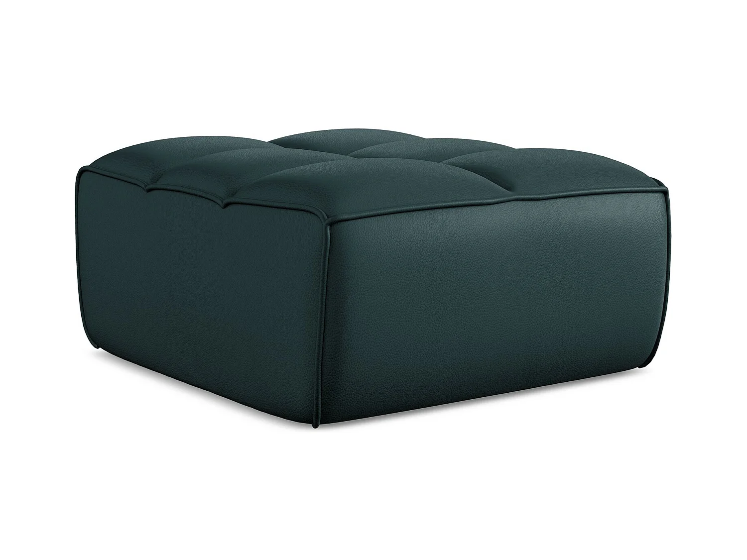 Pouf - Hocker - Kunstleder - Marine - KALAI
