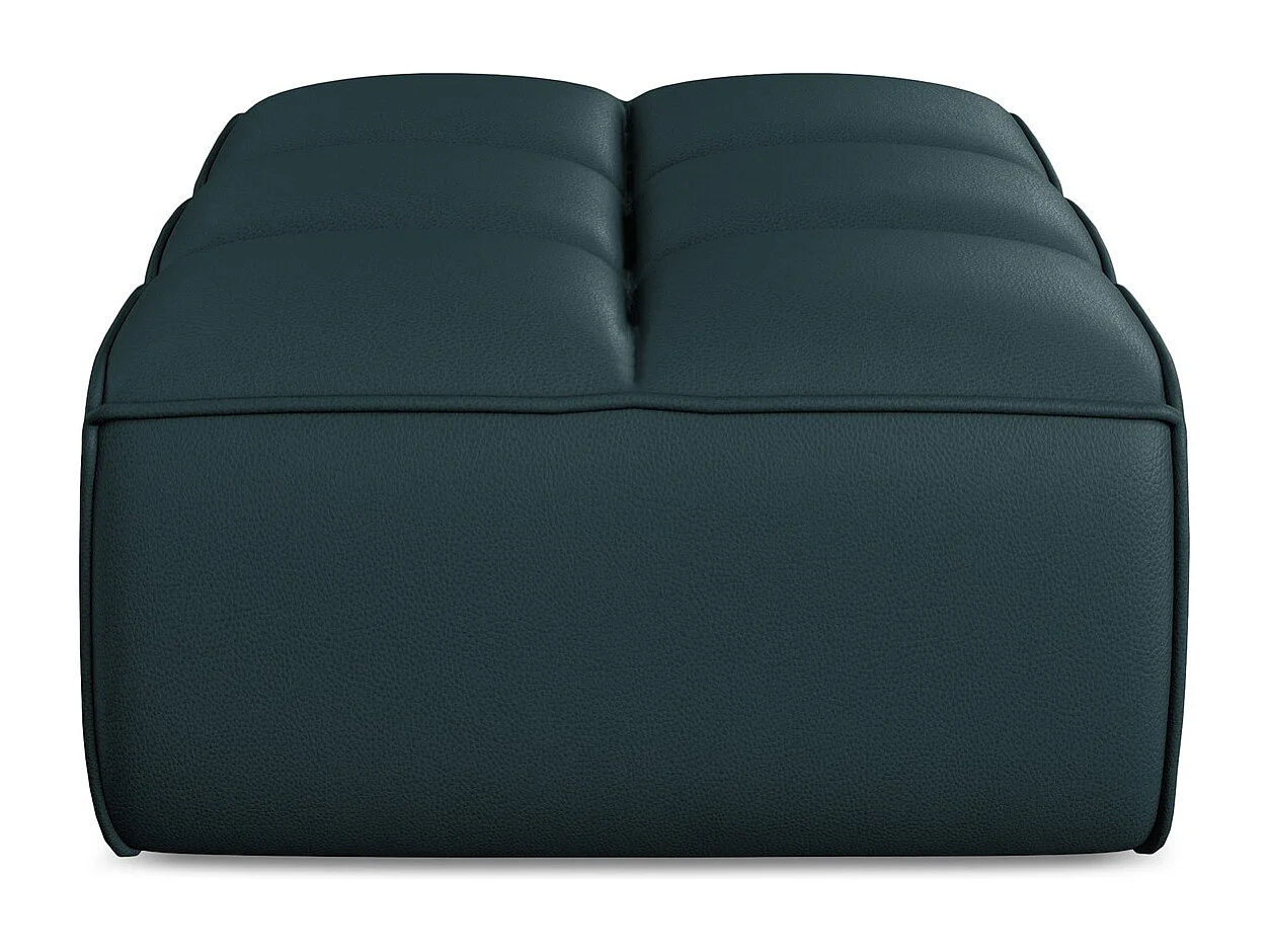 Pouf en Cuir artificiel - marin - KALAI