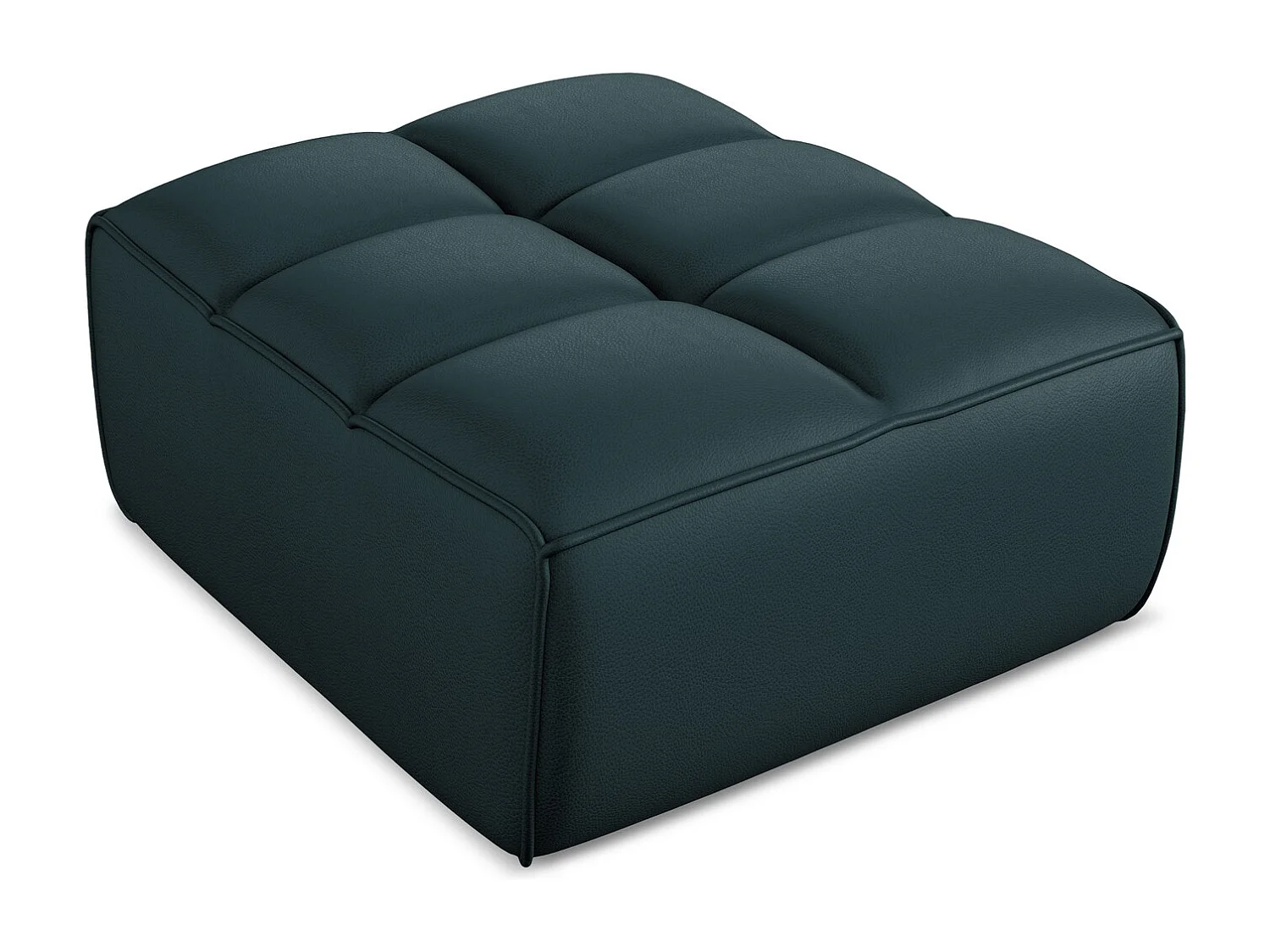 Pouf en Cuir artificiel - marin - KALAI