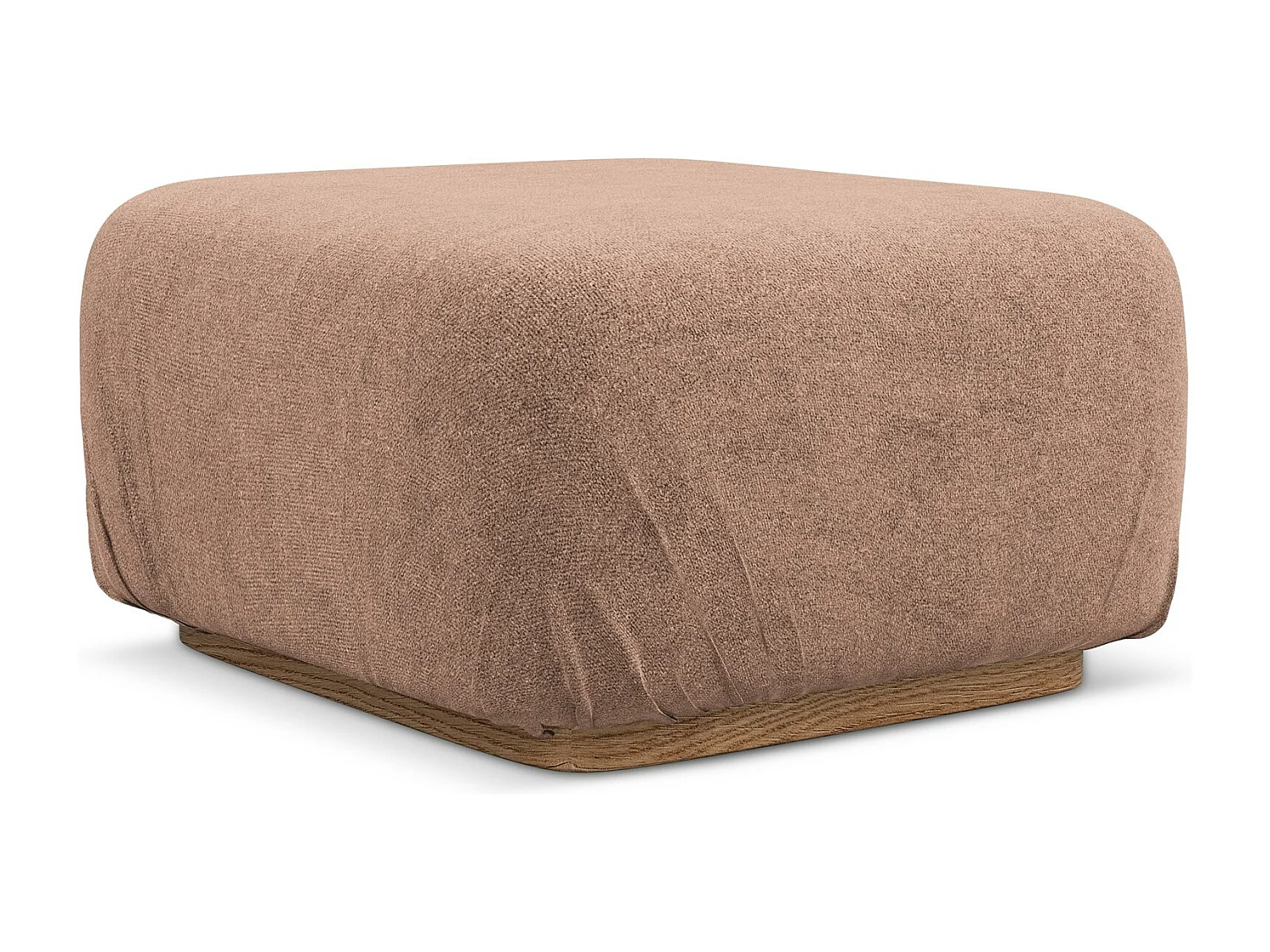 Pouf en Bouclé - rose sourd - AILANI