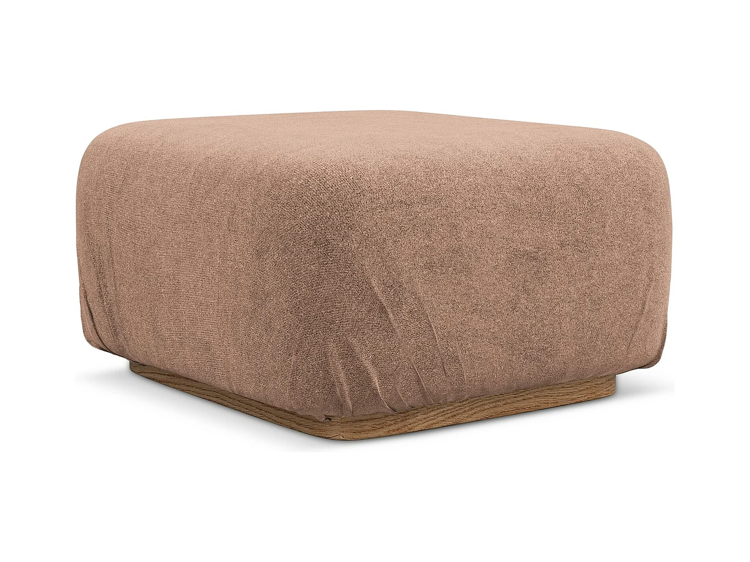 Pouf en Bouclé - rose sourd - AILANI