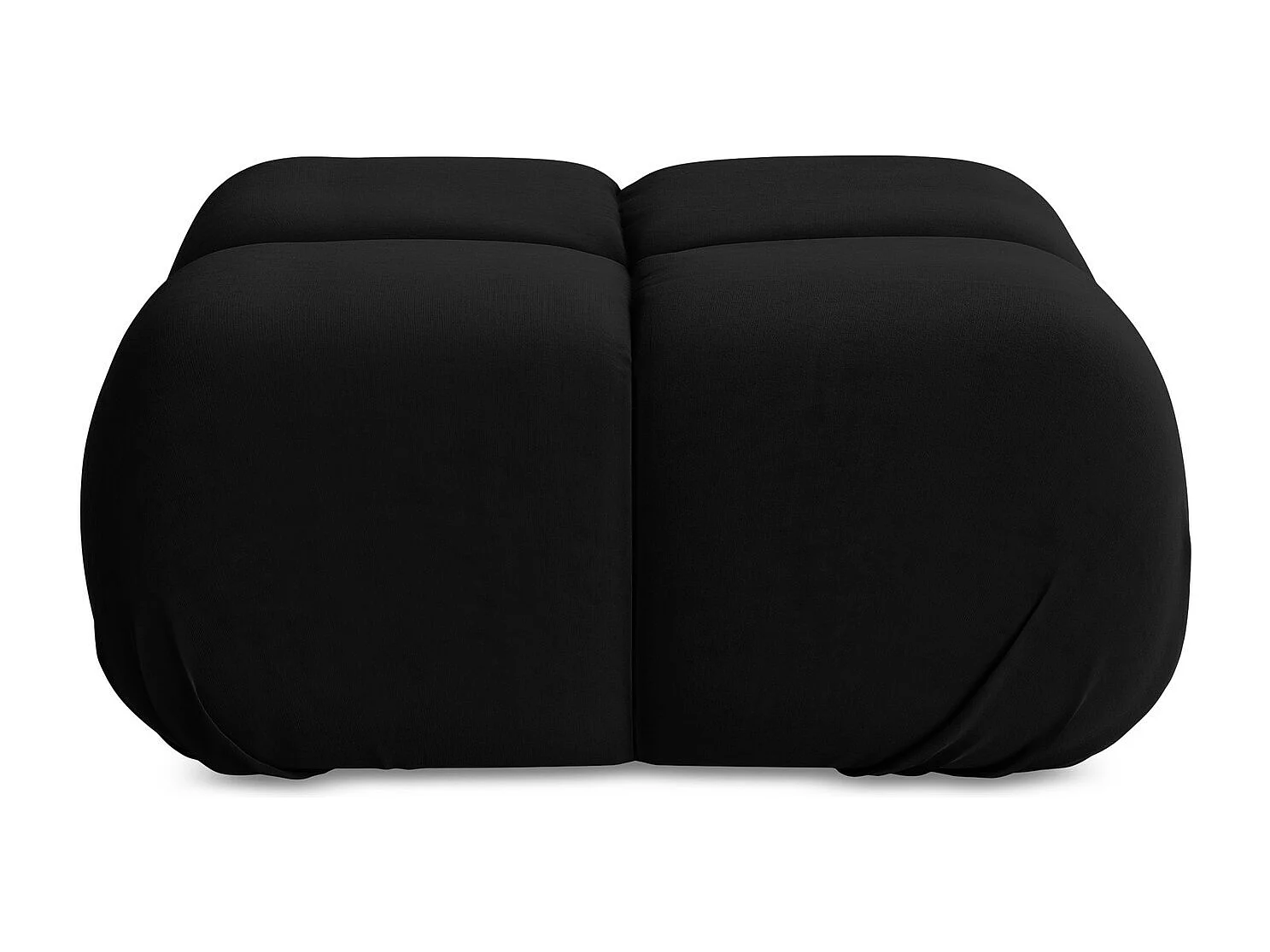 Puff em veludo preto - LOKUA