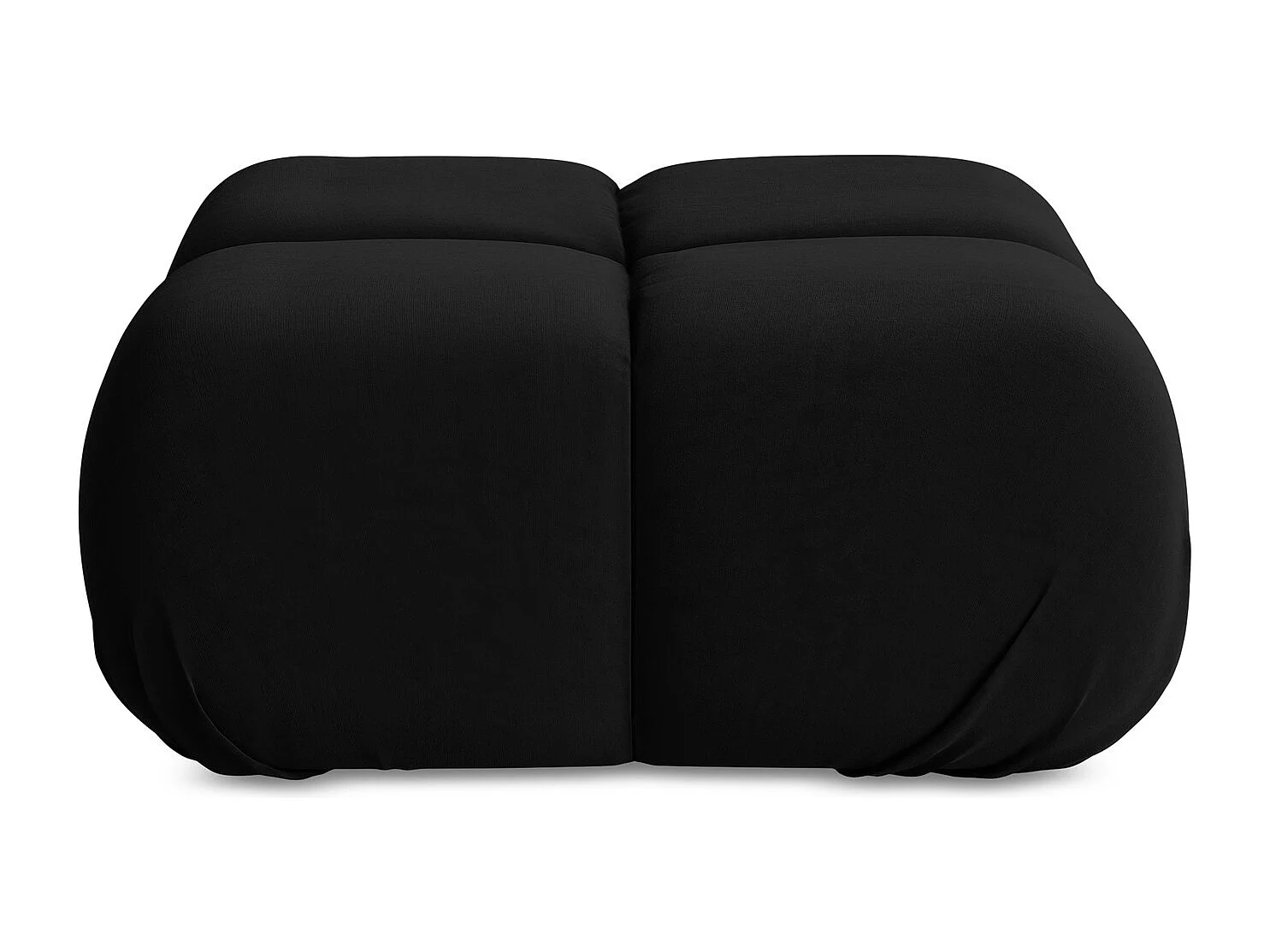 Pouf - Hocker - Samt - Schwarz - LOKUA