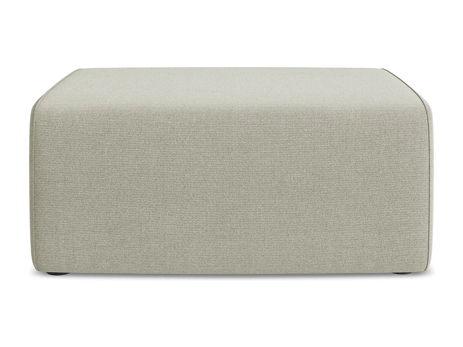Pouf - Hocker - Strukturstoff - Hell beige - KALEA