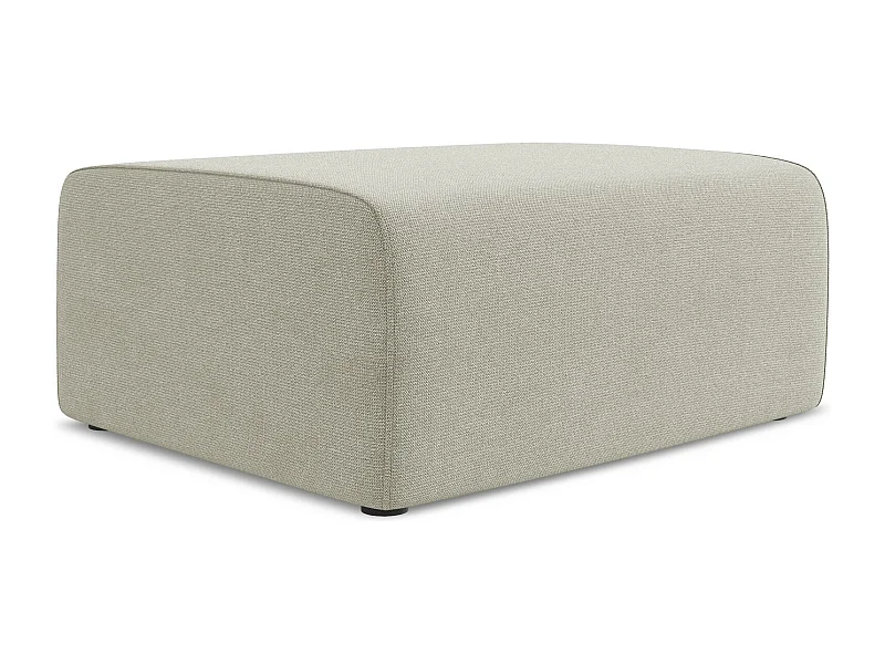 Pouf - Hocker - Strukturstoff - Hell beige - KALEA