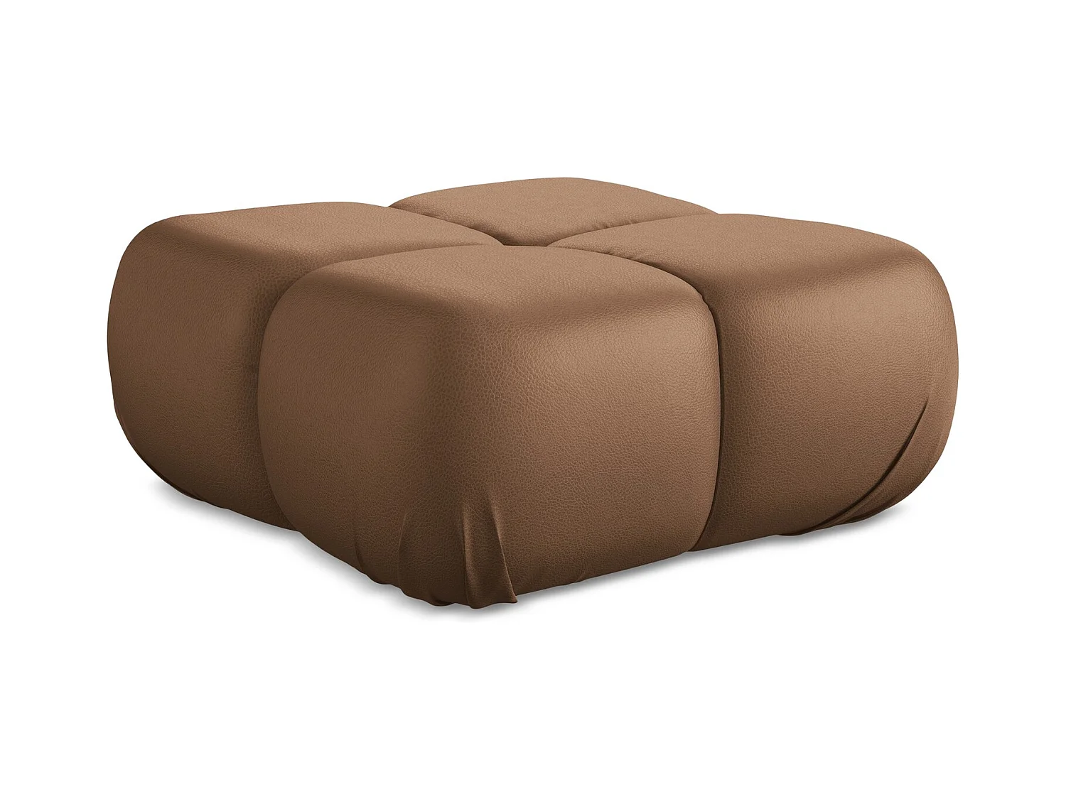 Pouf - Hocker - Kunstleder - Schokolade - LOKUA
