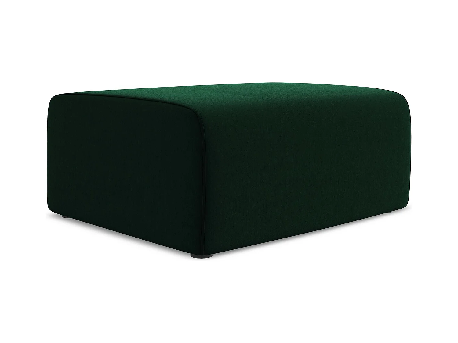 Pouf en Samt - bouteille verte - KALEA
