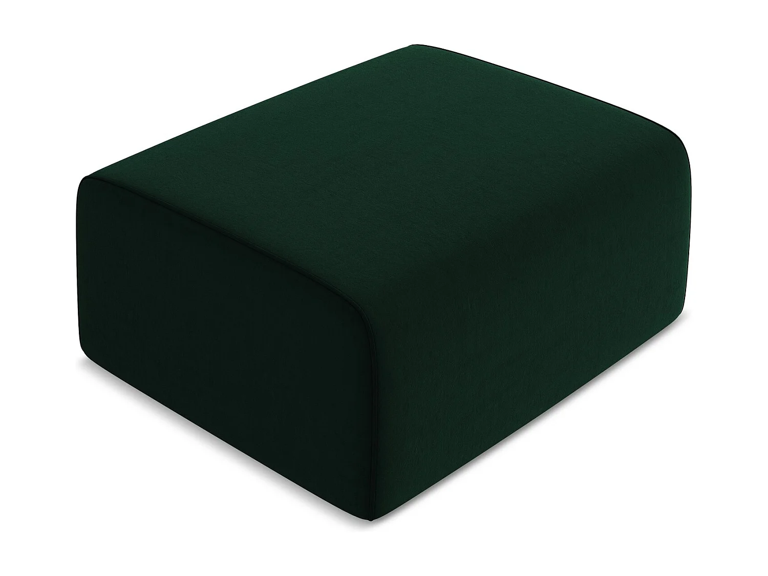 Pouf en Samt - bouteille verte - KALEA