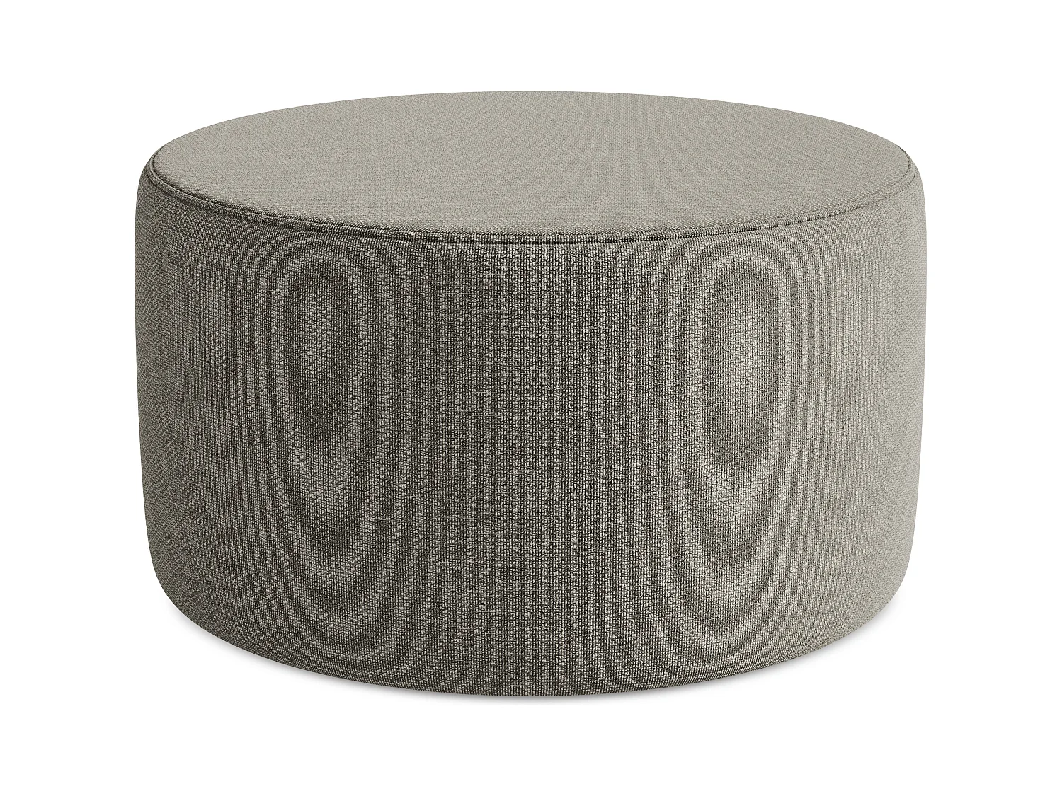 Pouf en Bouclé - gris - LIO