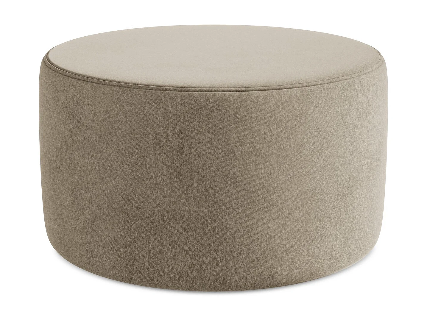 Pouf en Samt - beige - LIO
