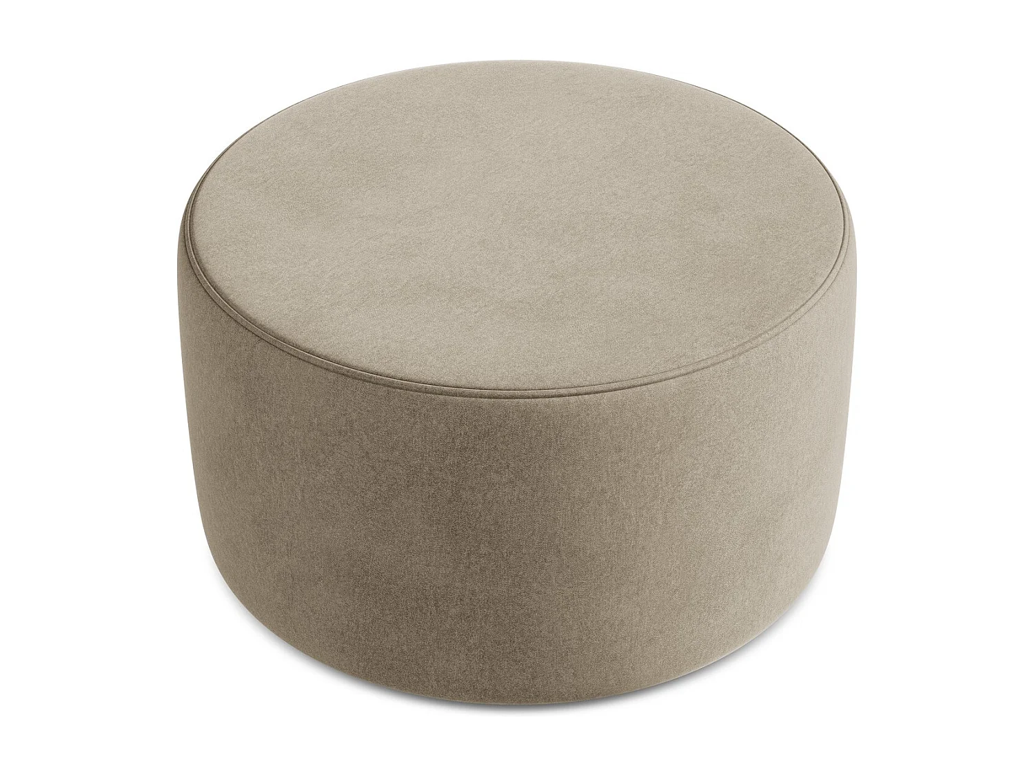 Pouf en Samt - beige - LIO