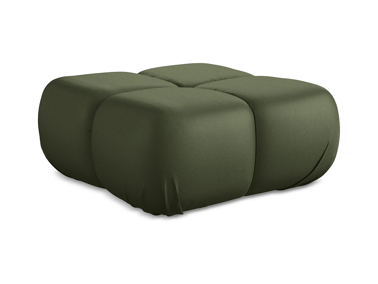 Pouf - Hocker - Kunstleder - Grün - LOKUA
