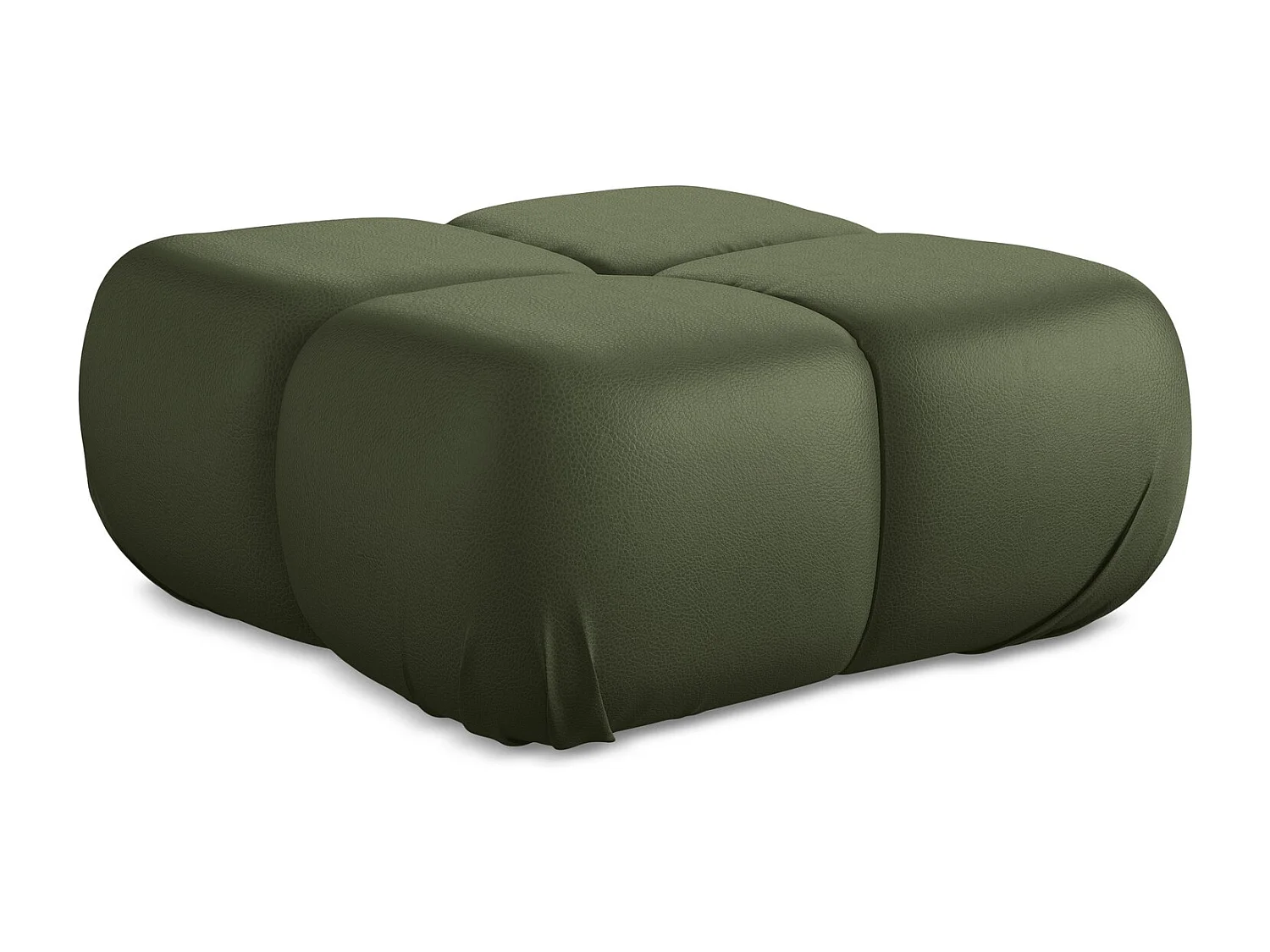 Pouf en Cuir artificiel - vert - LOKUA