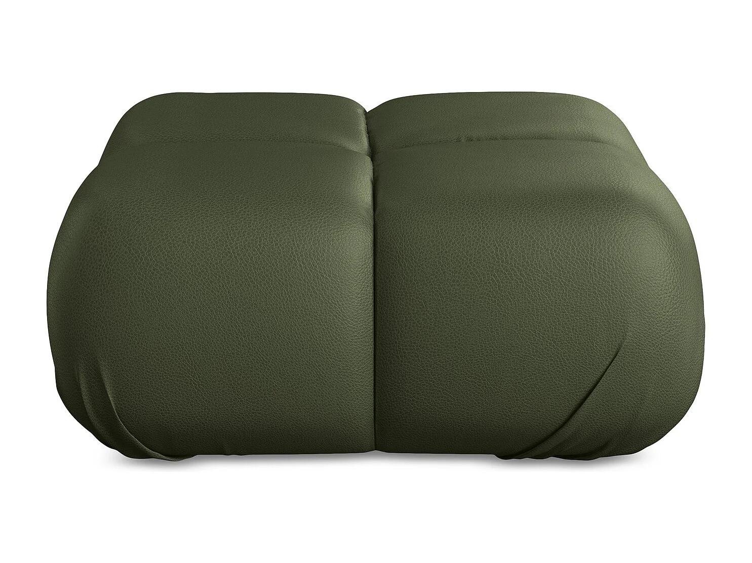 Pouf en Cuir artificiel - vert - LOKUA